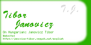 tibor janovicz business card